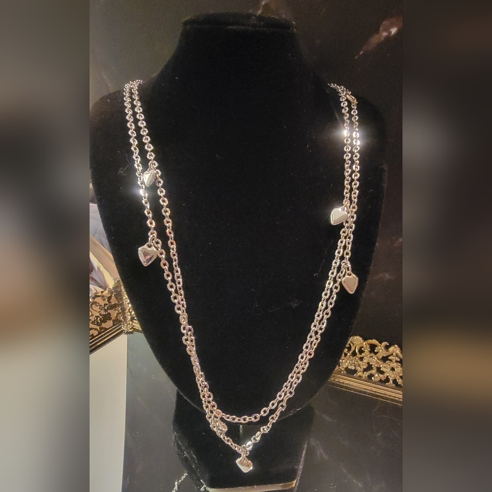 Signed Vintagw Sarah Coventry Heart Chain Necklace